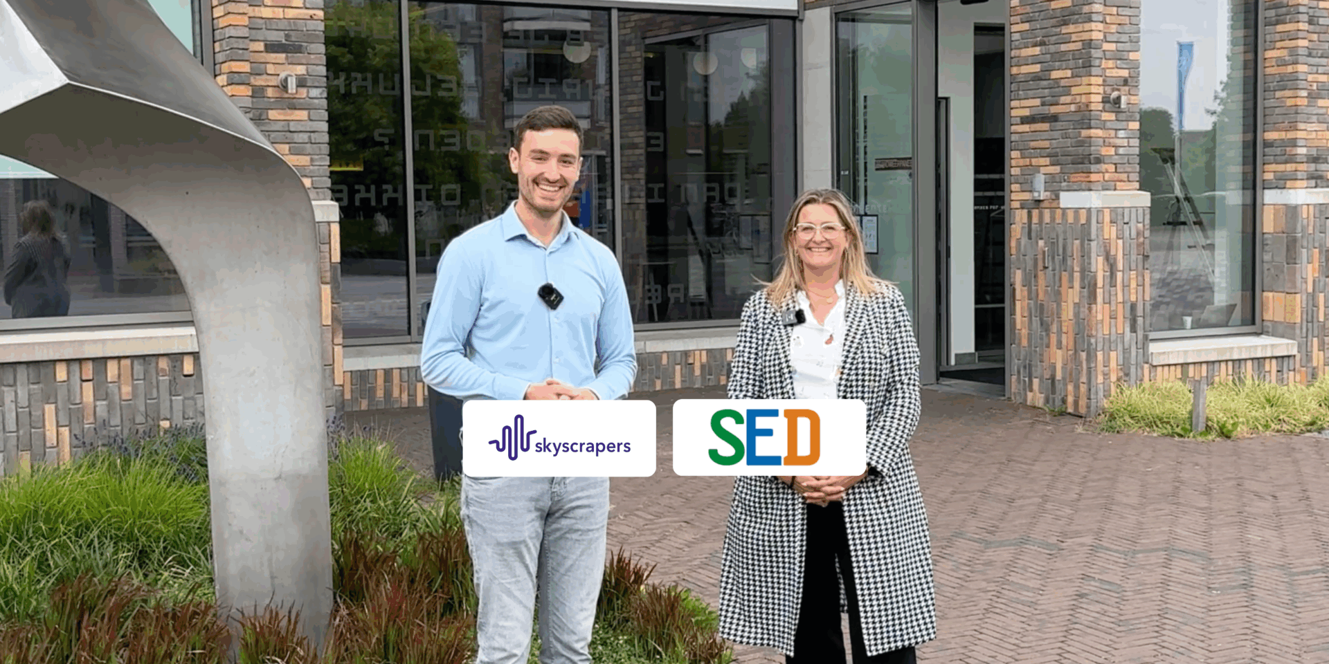 Deciree Laan van de SED organisatie en Axel Hommenga van Skyscrapers
